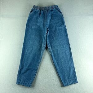 Orbit Sport Women Pants Blue Tag Size 9 (26x25.5) High Rise Elastic Waist Denim